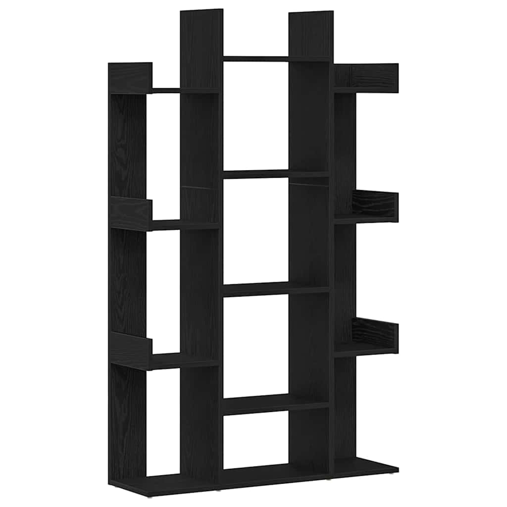 vidaXL Półka na książki Czarny Dąb 86 x 25,5 x 140 cm
