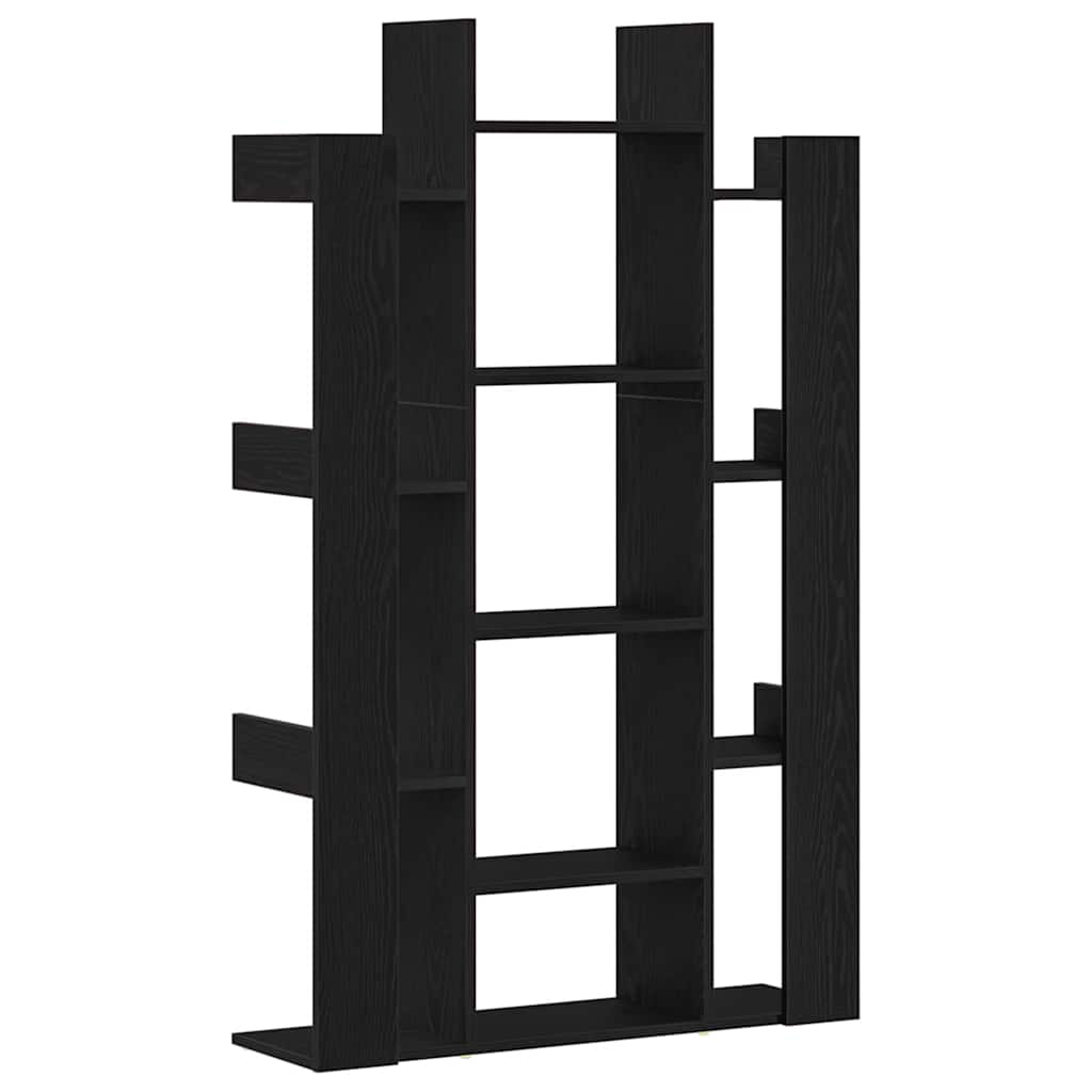 vidaXL Półka na książki Czarny Dąb 86 x 25,5 x 140 cm