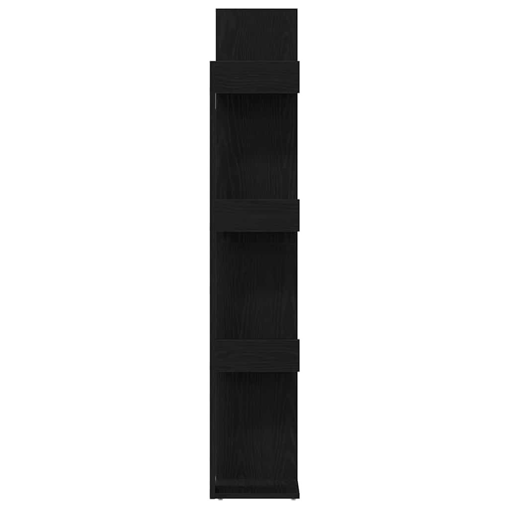 vidaXL Półka na książki Czarny Dąb 48 x 25,5 x 140 cm