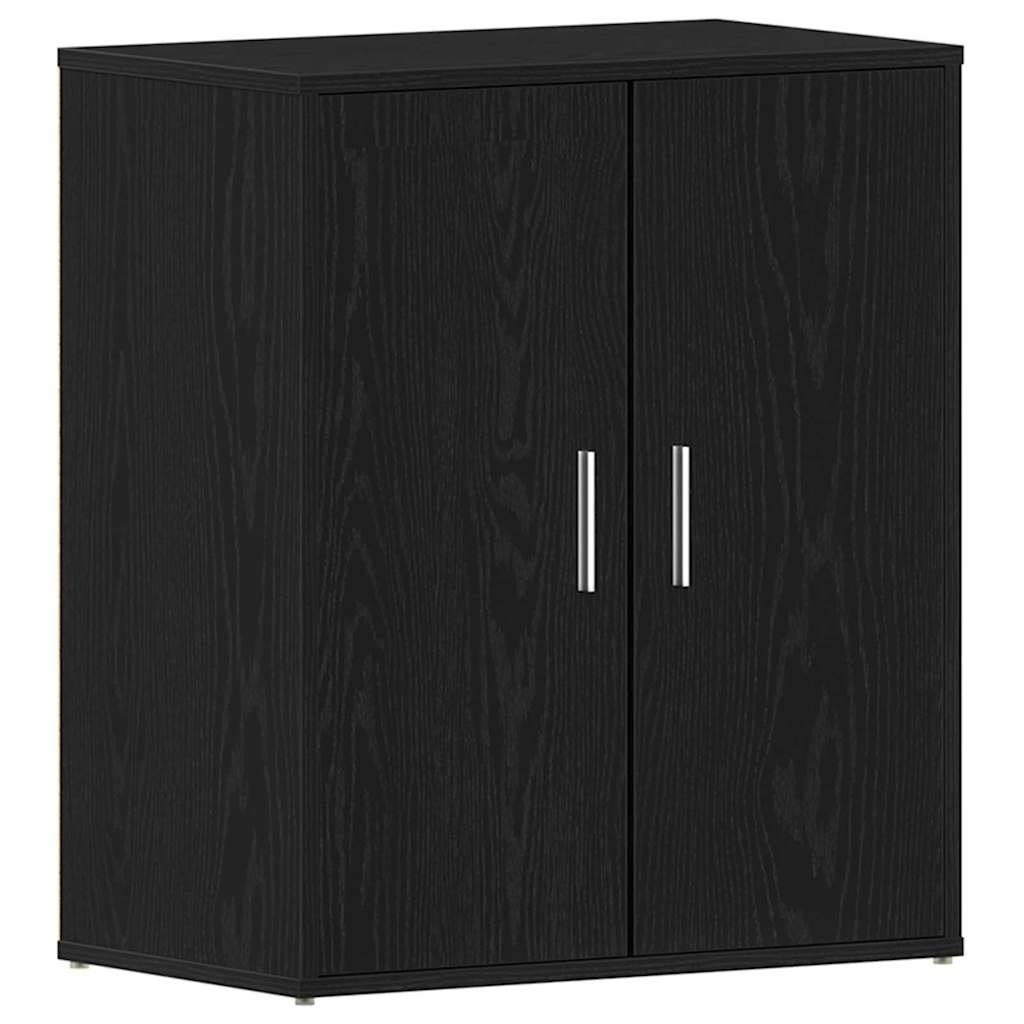 vidaXL Szafka na buty z półką z drzwiami Czarny Dąb 60 x 35 x 70 cm