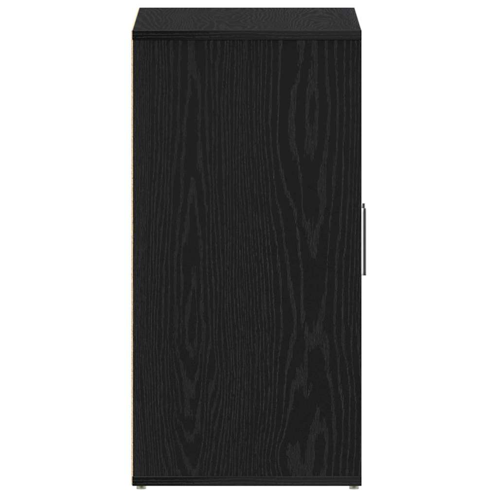 vidaXL Szafka na buty z półką z drzwiami Czarny Dąb 60 x 35 x 70 cm