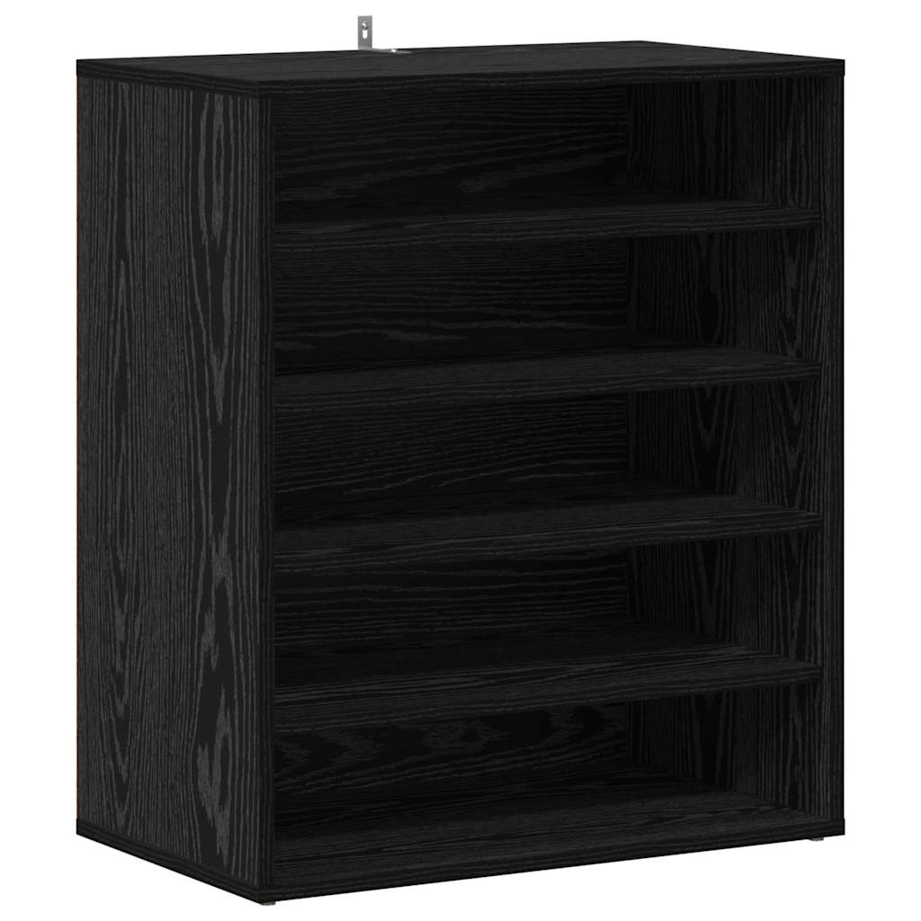 vidaXL Szafka na buty z półką Czarny Dąb 60 x 35 x 70 cm