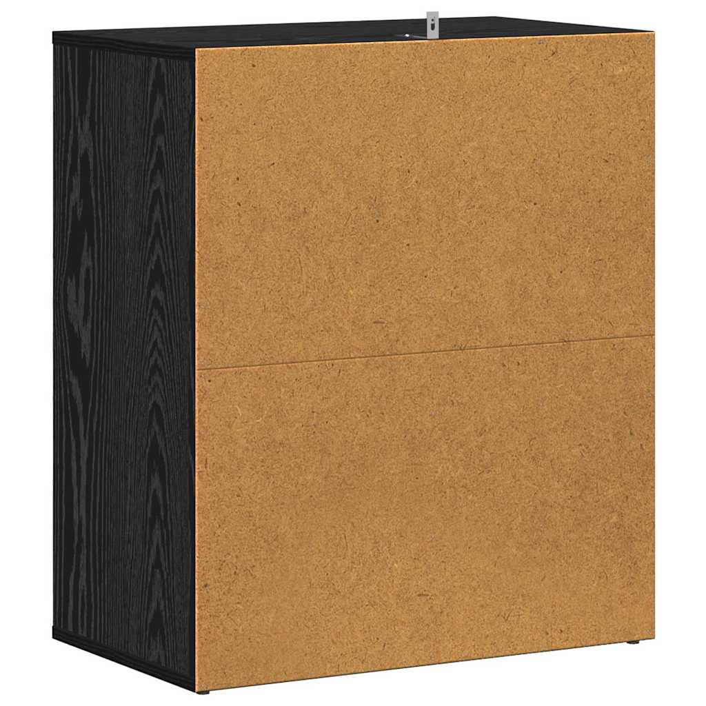 vidaXL Szafka na buty z półką Czarny Dąb 60 x 35 x 70 cm