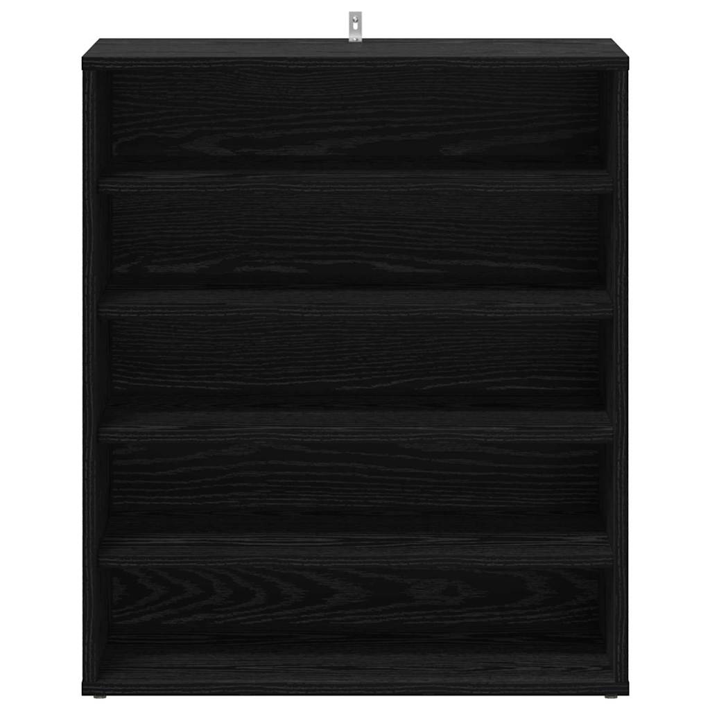 vidaXL Szafka na buty z półką Czarny Dąb 60 x 35 x 70 cm