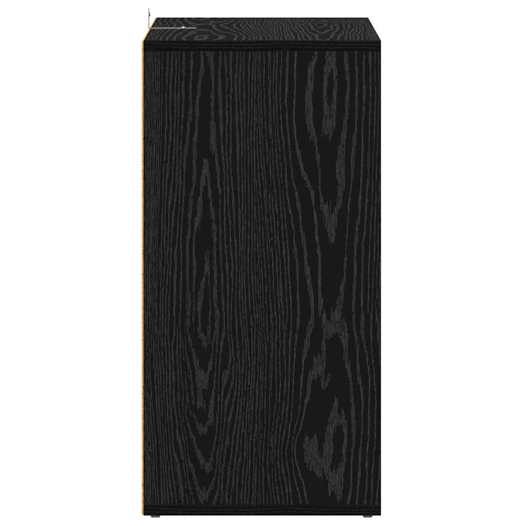 vidaXL Szafka na buty z półką Czarny Dąb 60 x 35 x 70 cm