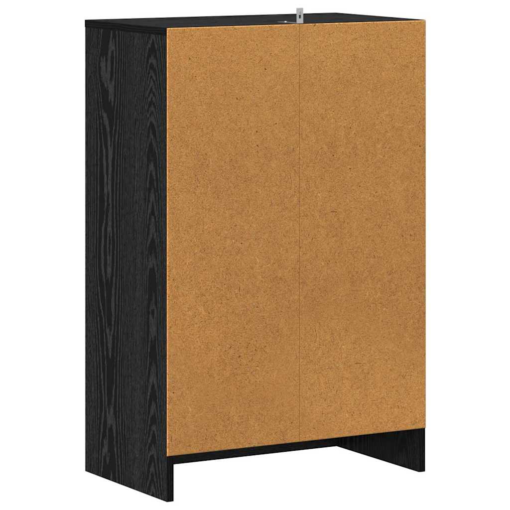 vidaXL Szafka na buty z półką Czarny Dąb 60 x 35 x 92 cm