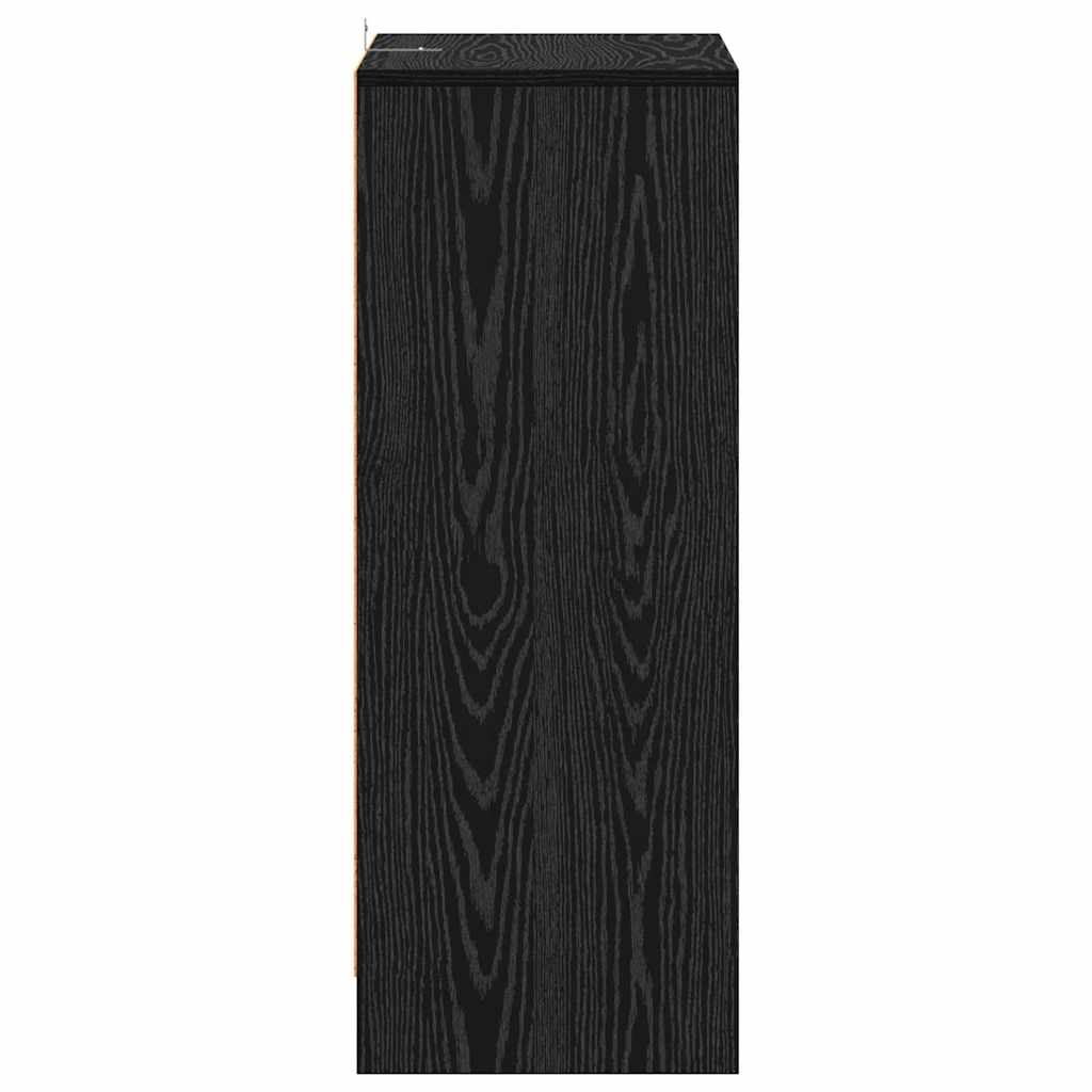 vidaXL Szafka na buty z półką Czarny Dąb 60 x 35 x 92 cm