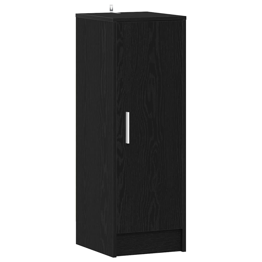 vidaXL Szafka na buty z półką z drzwiami Czarny Dąb 32 x 35 x 92 cm