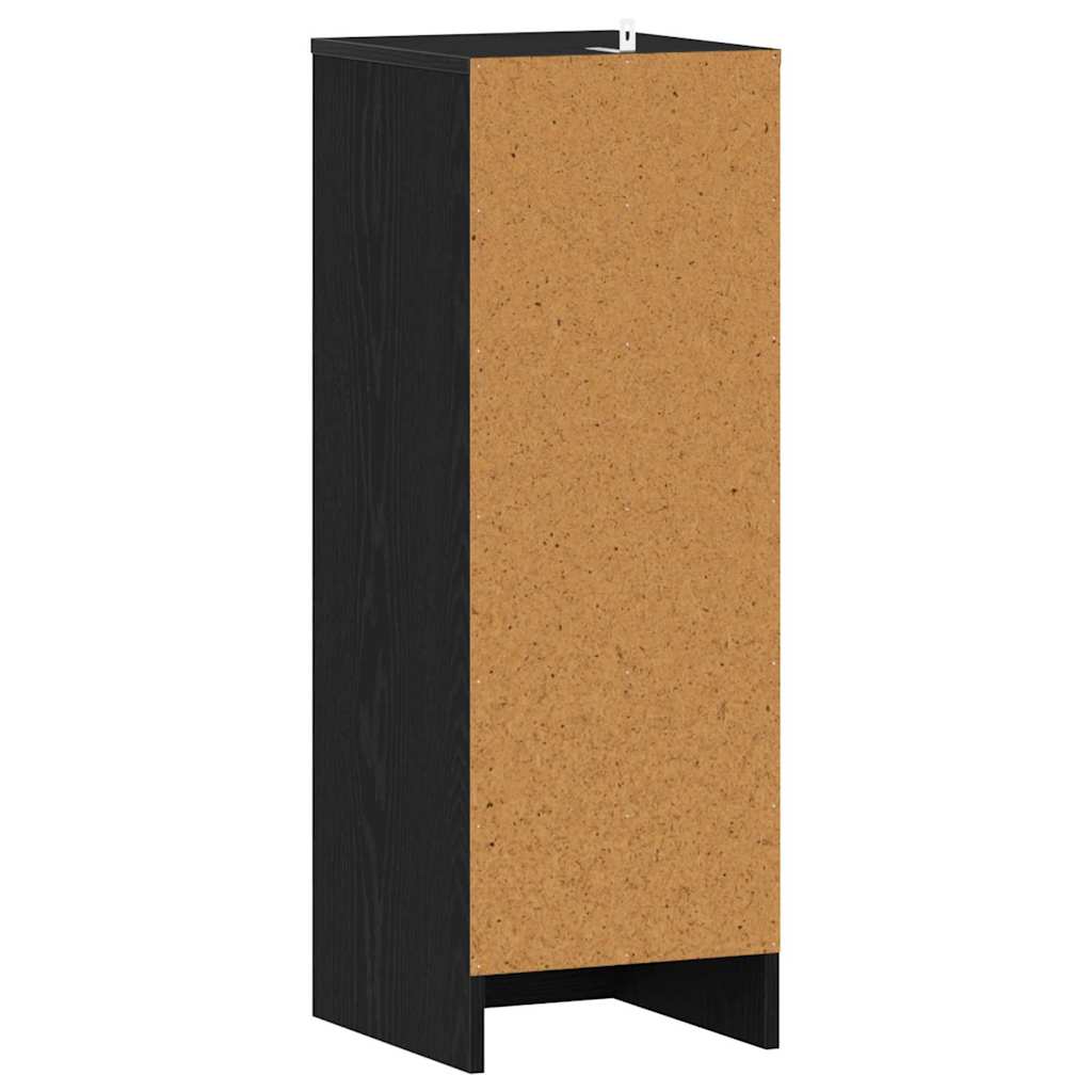 vidaXL Szafka na buty z półką z drzwiami Czarny Dąb 32 x 35 x 92 cm