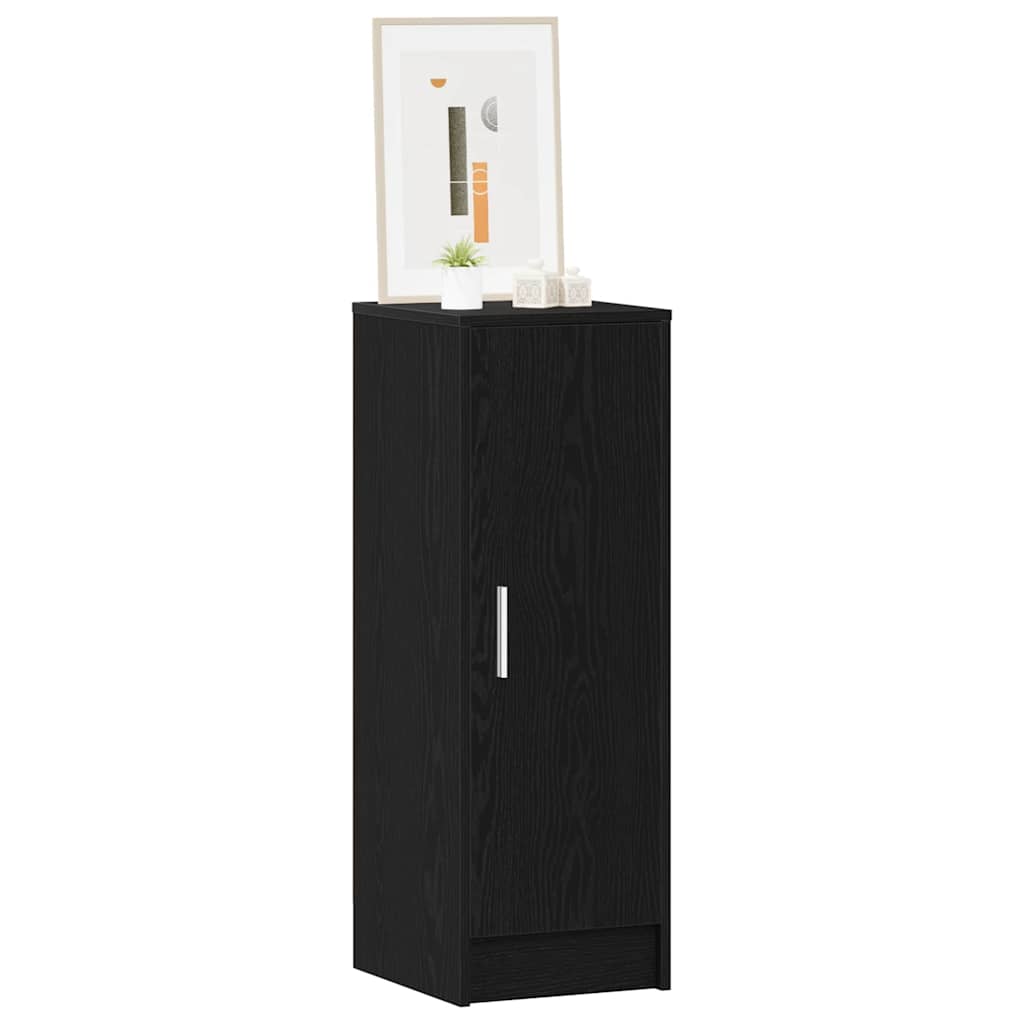 vidaXL Szafka na buty z półką z drzwiami Czarny Dąb 32 x 35 x 92 cm
