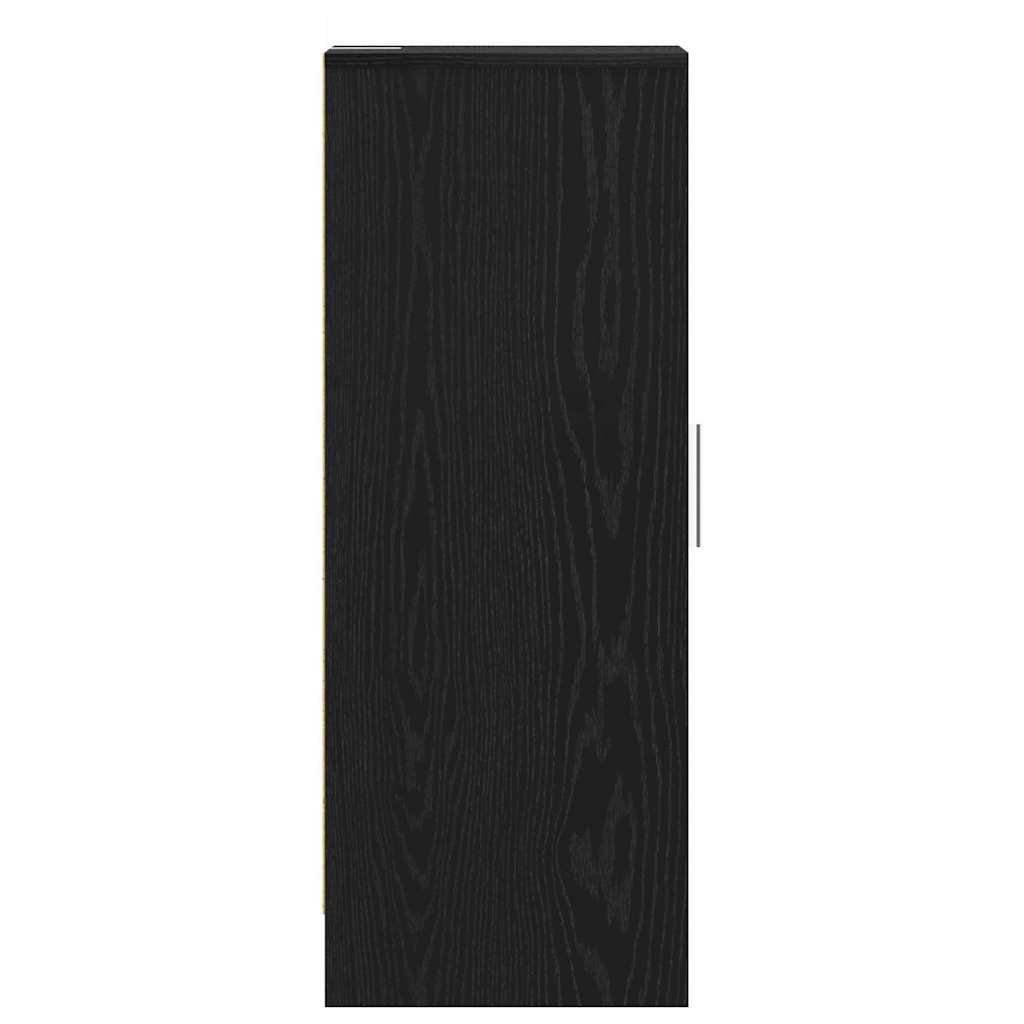 vidaXL Szafka na buty z półką z drzwiami Czarny Dąb 32 x 35 x 92 cm