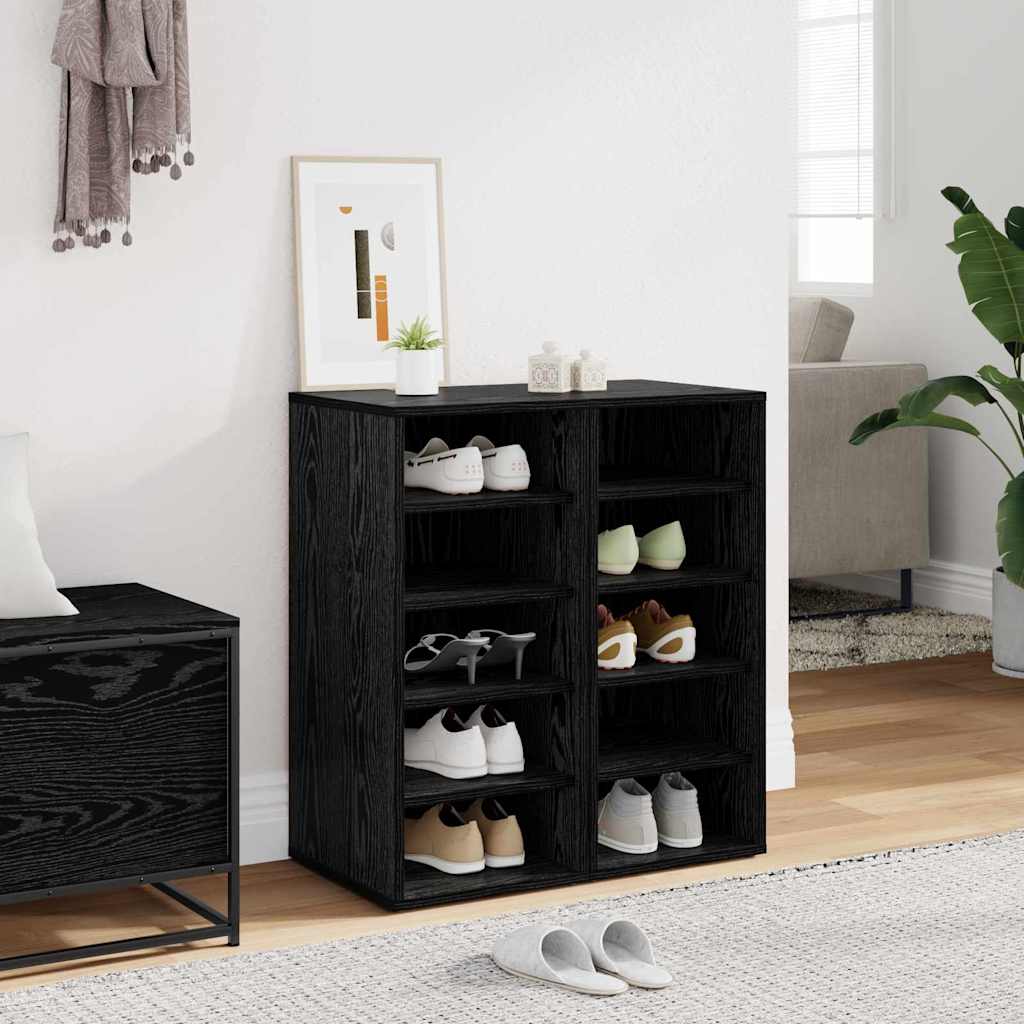 vidaXL Szafka na buty z półką 2 pcs Czarny Dąb 32 x 35 x 70 cm