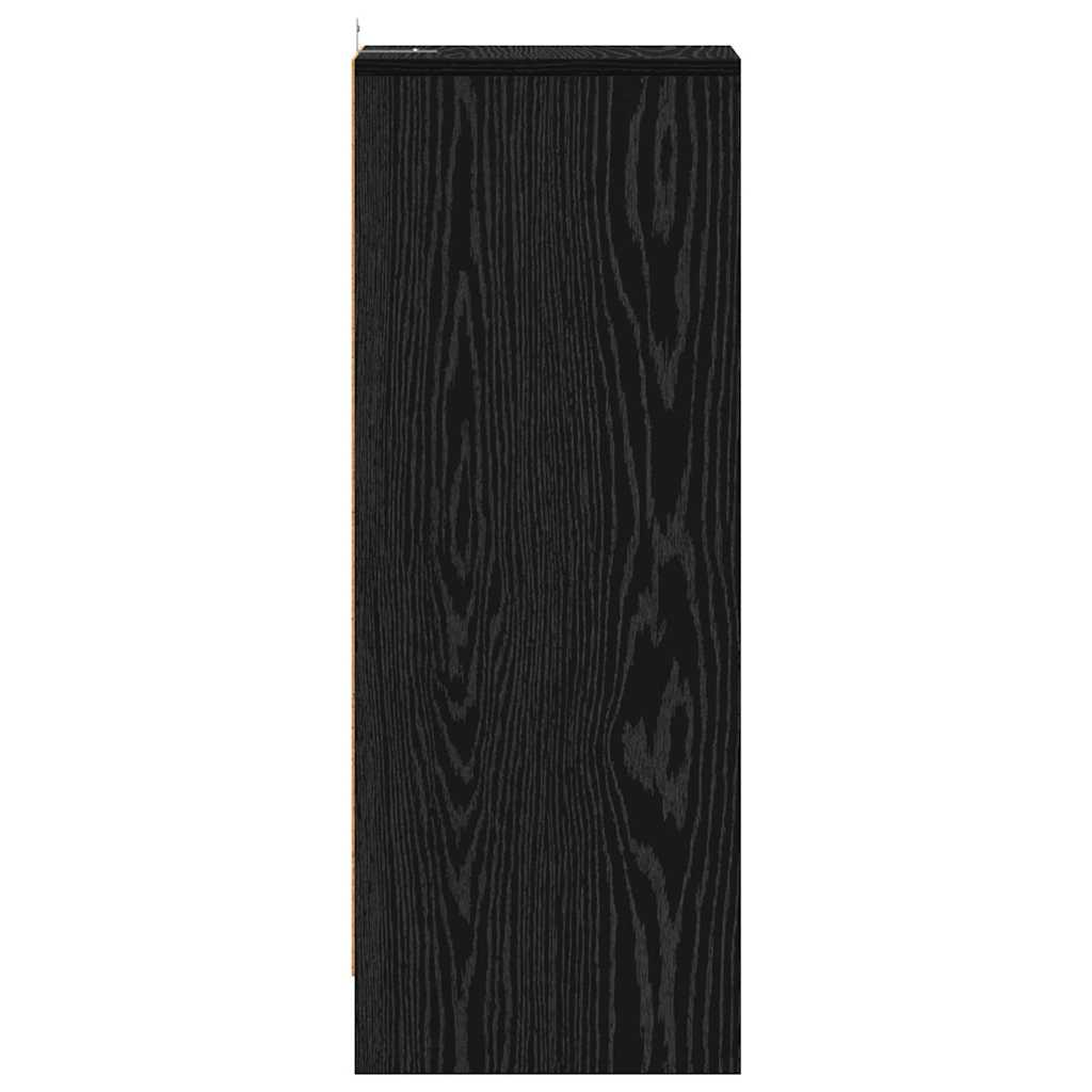 vidaXL Szafka na buty z półką Czarny Dąb 32 x 35 x 90 cm