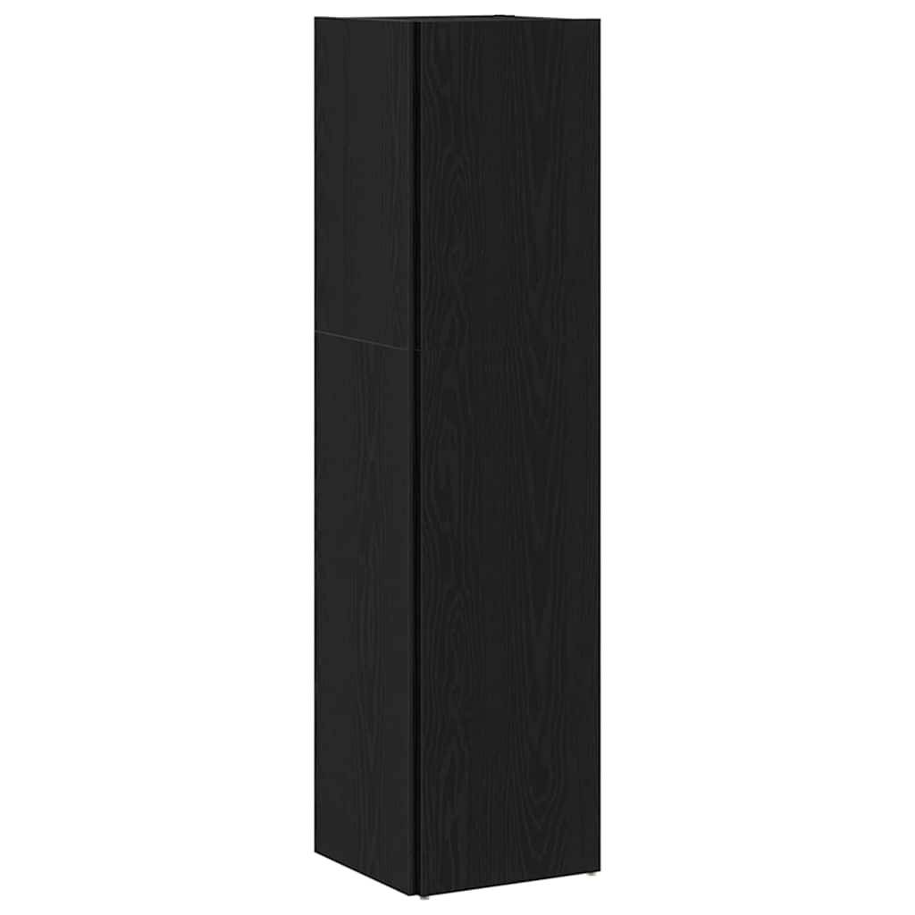 vidaXL Półki narożne Czarny Dąb 33 x 33 x 132 cm