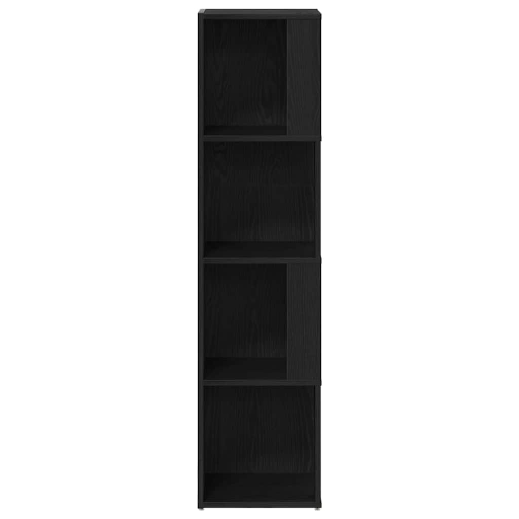 vidaXL Półki narożne Czarny Dąb 33 x 33 x 132 cm