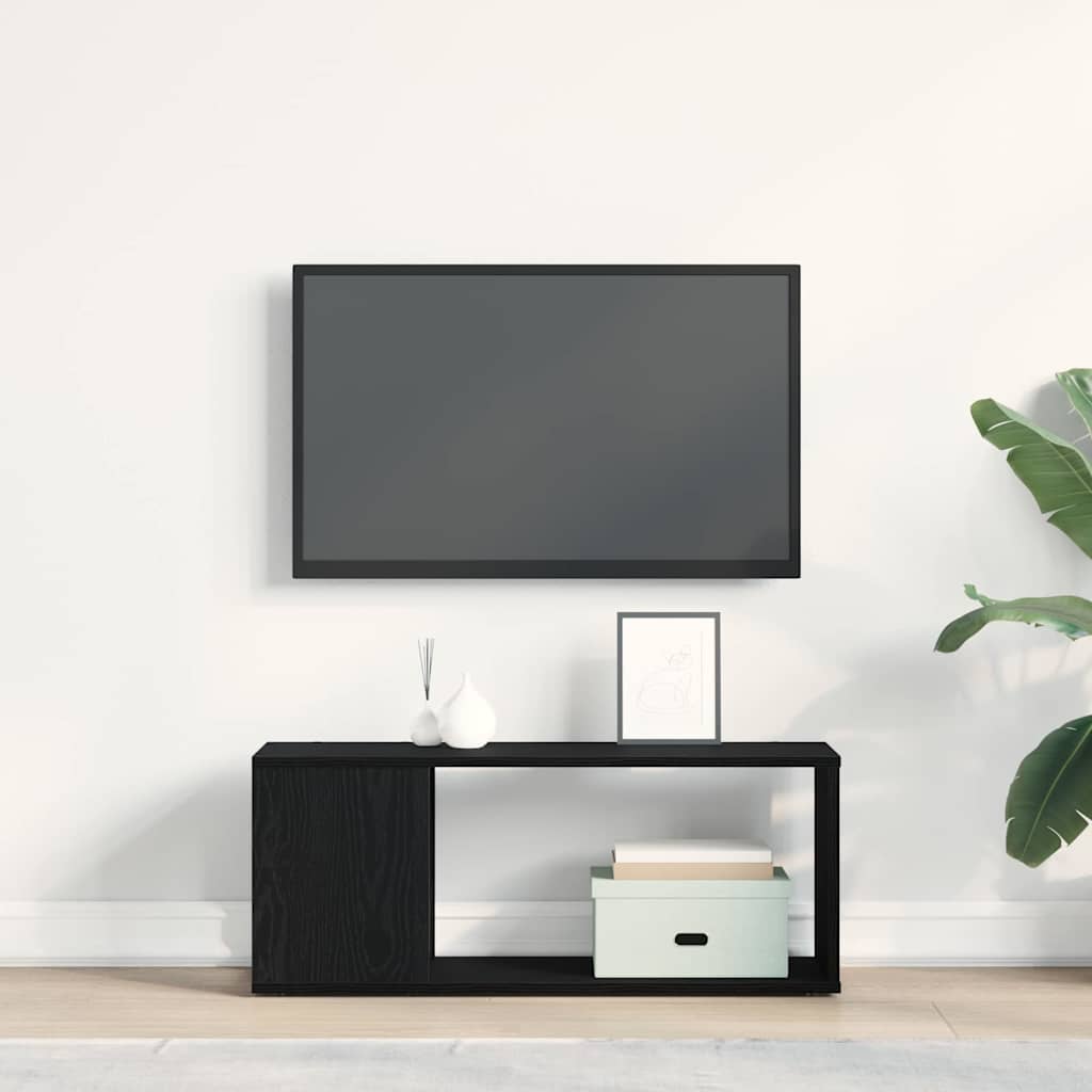 vidaXL Zestaw szafek RTV Czarny Dąb 80 x 24 x 32 cm
