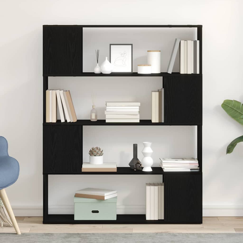 vidaXL Zestaw szafek RTV Czarny Dąb 100 x 24 x 124,5 cm
