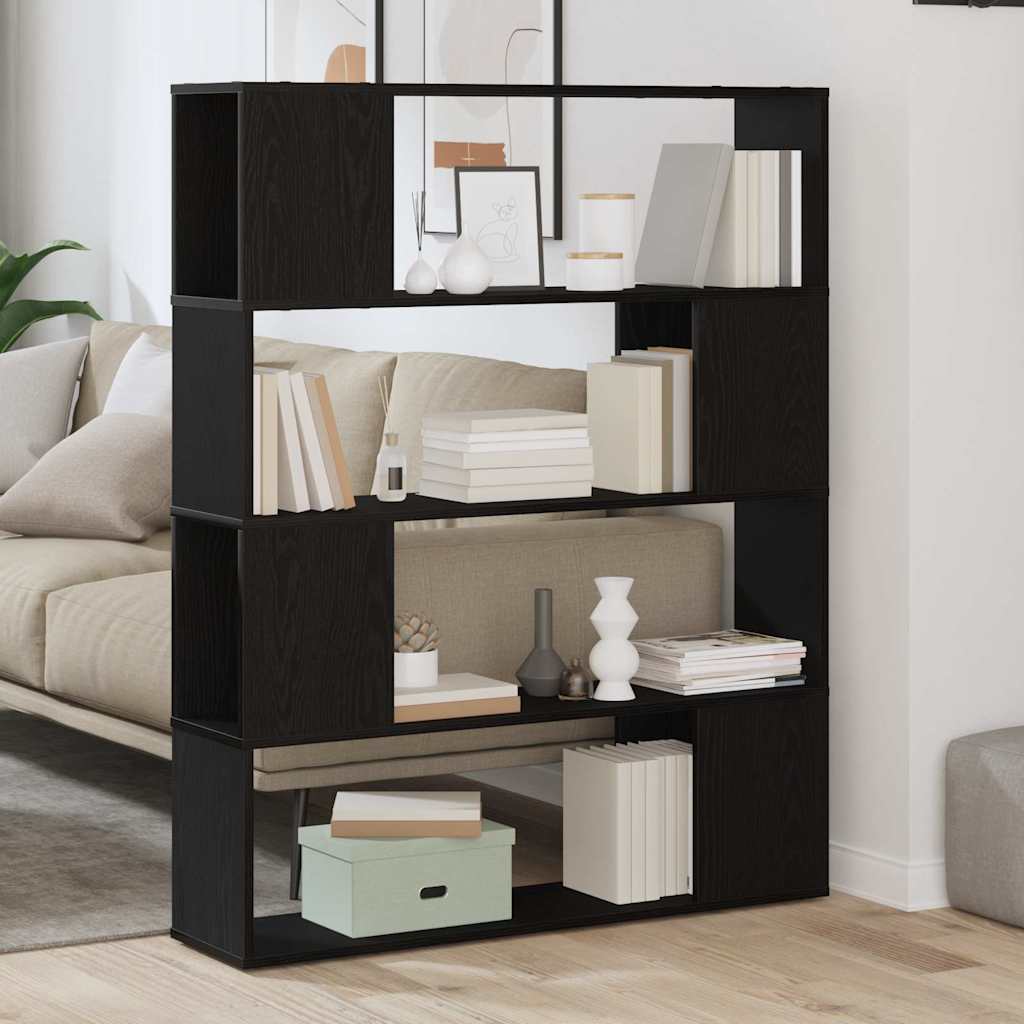 vidaXL Zestaw szafek RTV Czarny Dąb 100 x 24 x 124,5 cm