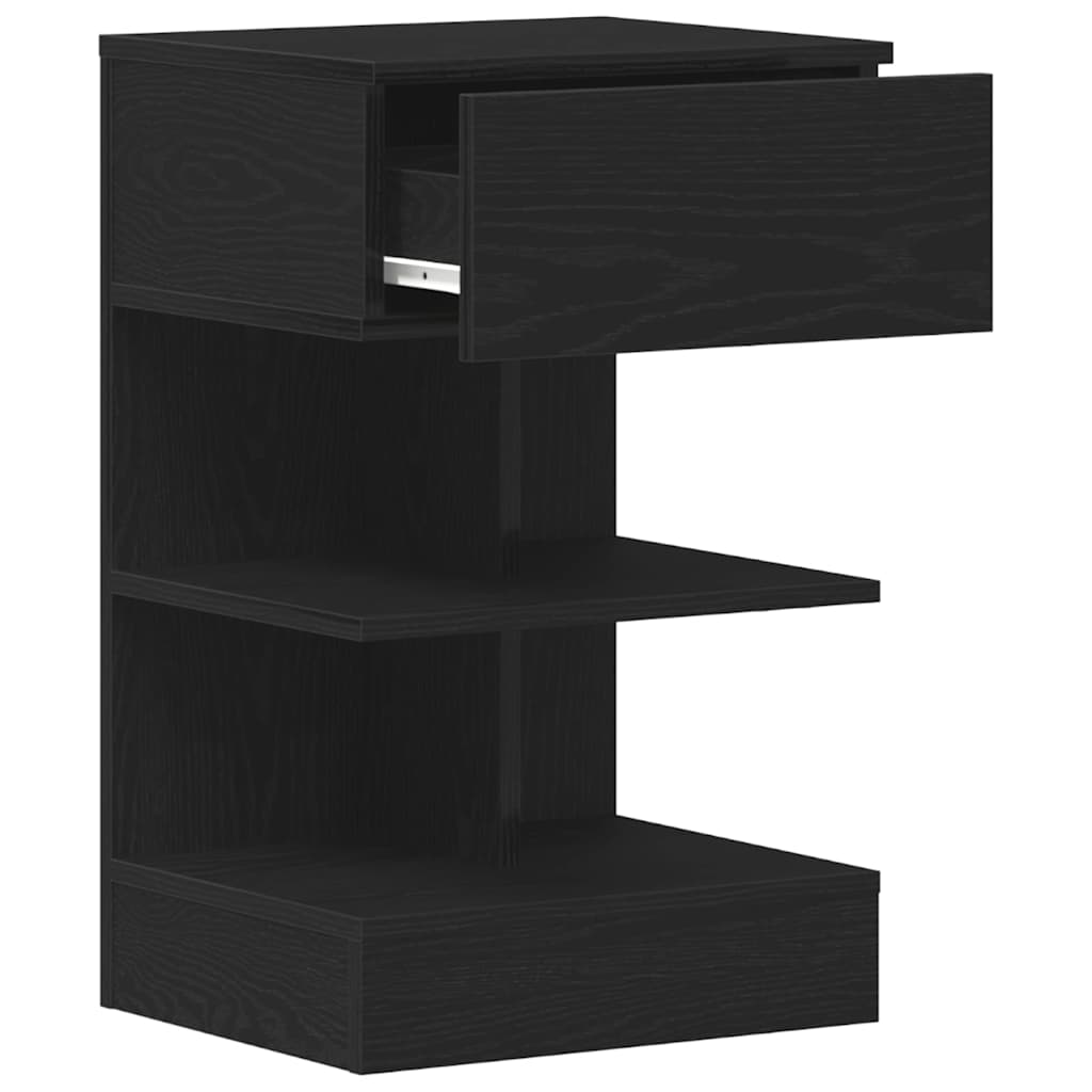 vidaXL Szafka Nocna Czarny Dąb 40 x 35 x 65 cm Materiał drewnopochodny