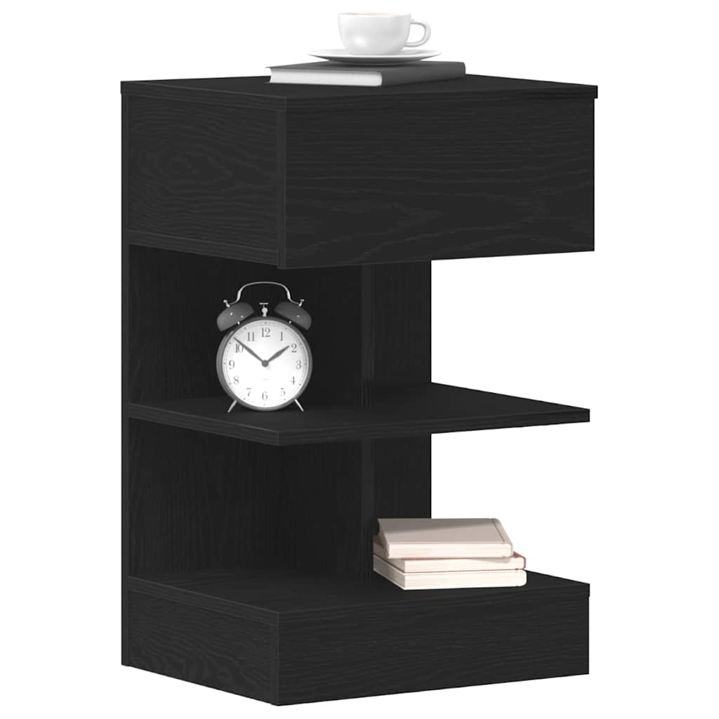 vidaXL Szafka Nocna Czarny Dąb 40 x 35 x 65 cm Materiał drewnopochodny