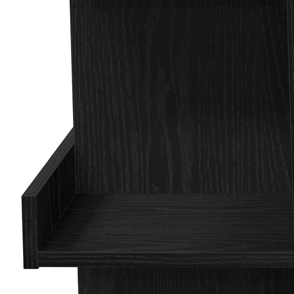 vidaXL Stół barowy z półką Czarny Dąb 100 x 48 x 101,5 cm