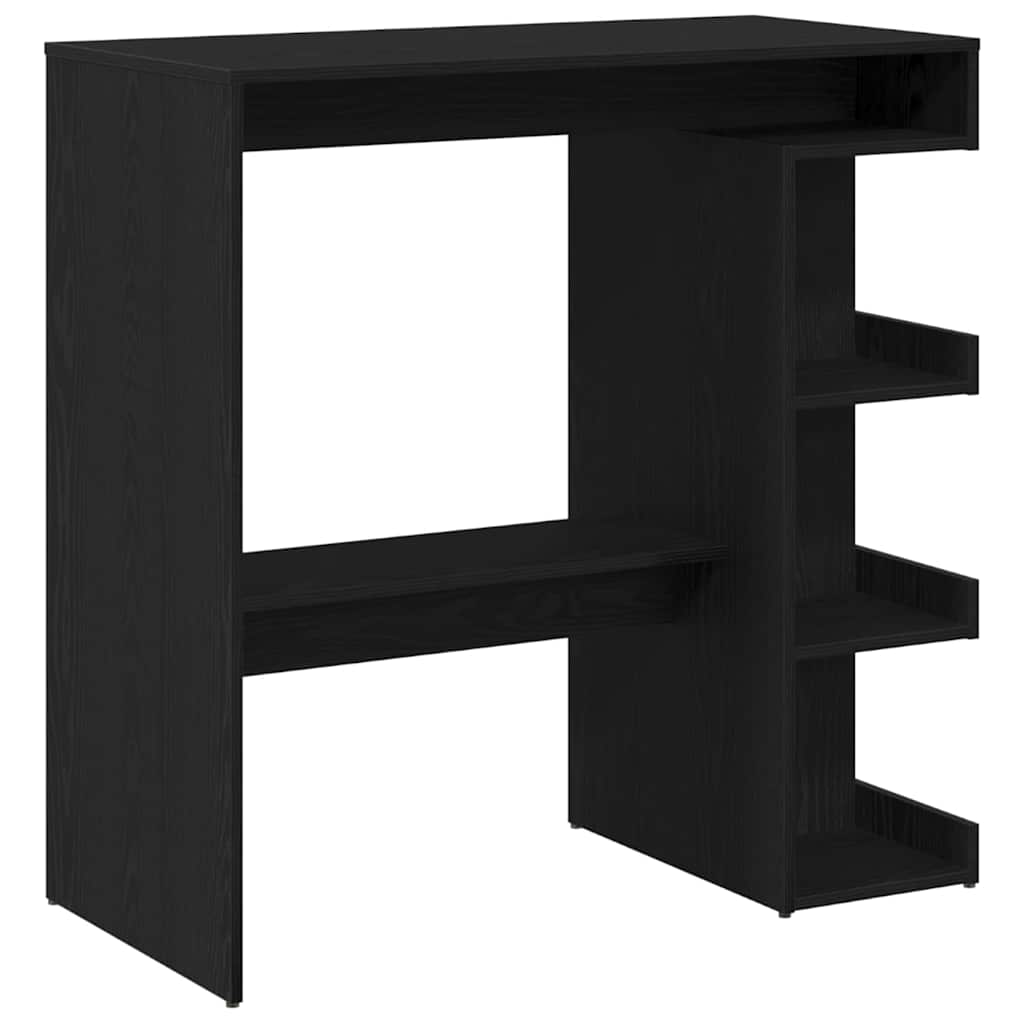 vidaXL Stół barowy z półką Czarny Dąb 100 x 48 x 101,5 cm