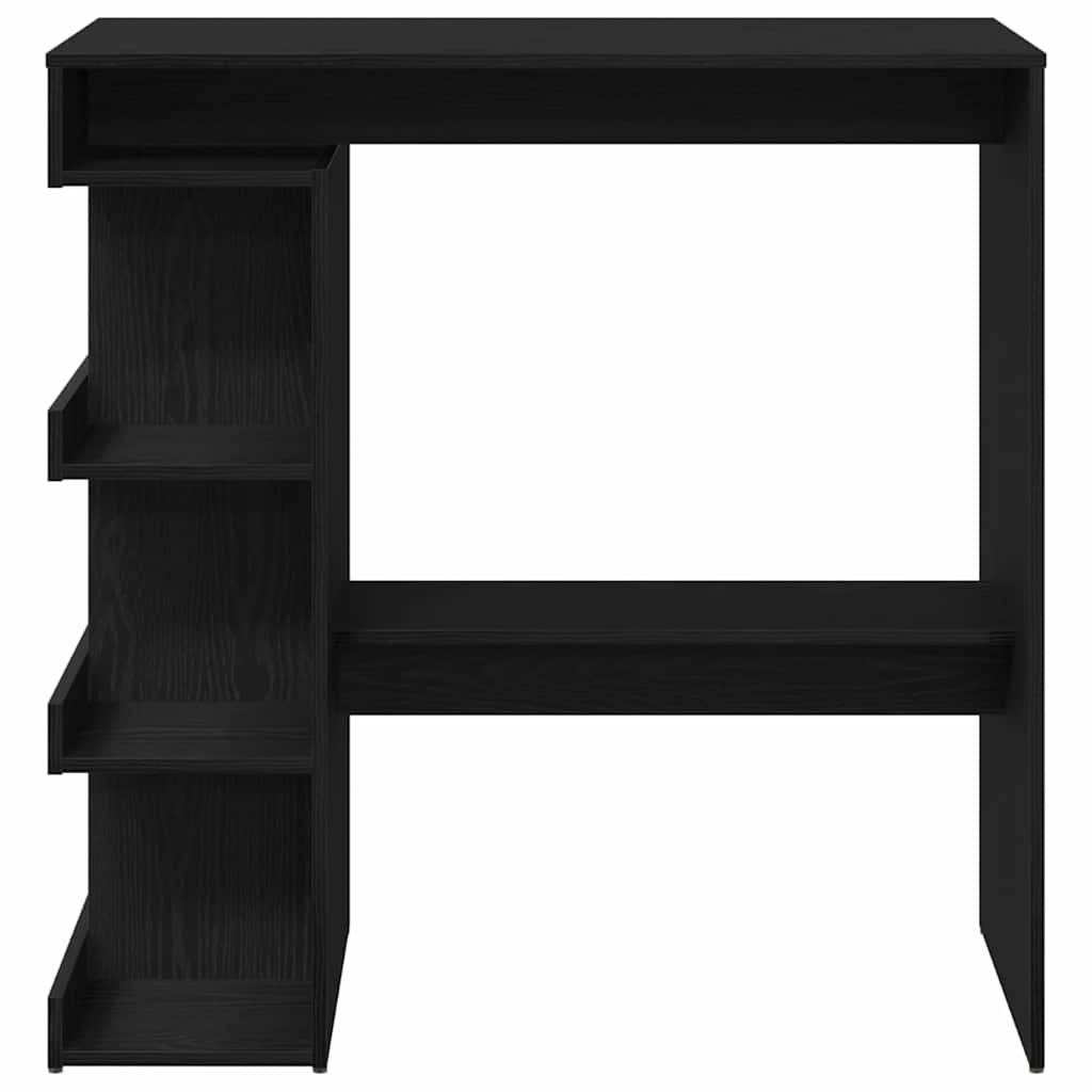 vidaXL Stół barowy z półką Czarny Dąb 100 x 48 x 101,5 cm