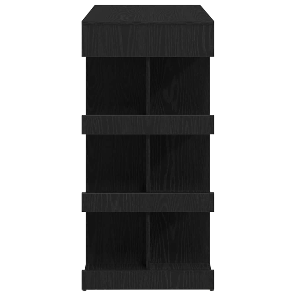 vidaXL Stół barowy z półką Czarny Dąb 100 x 48 x 101,5 cm