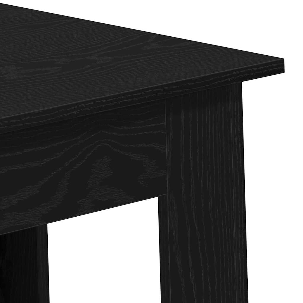 vidaXL Stół barowy z półką Czarny Dąb 102 x 50 x 103,5 cm
