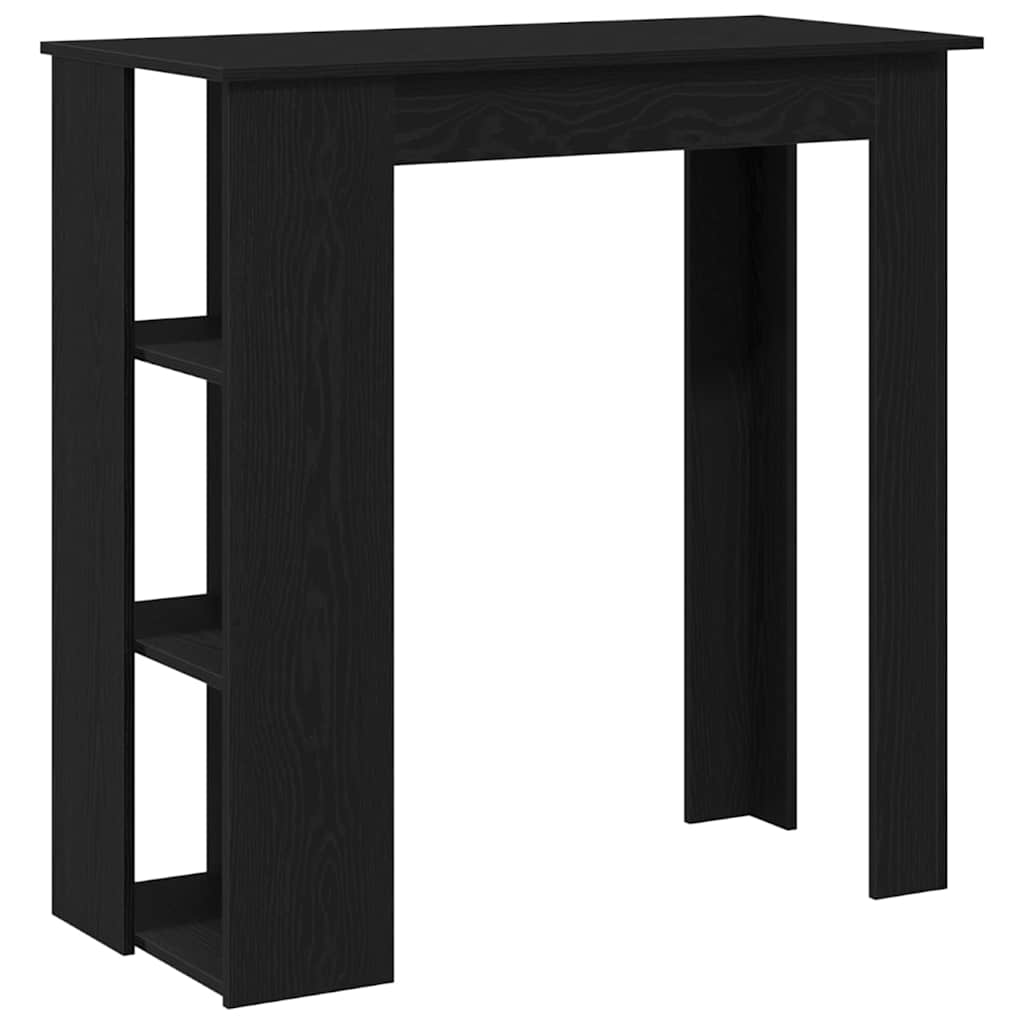 vidaXL Stół barowy z półką Czarny Dąb 102 x 50 x 103,5 cm
