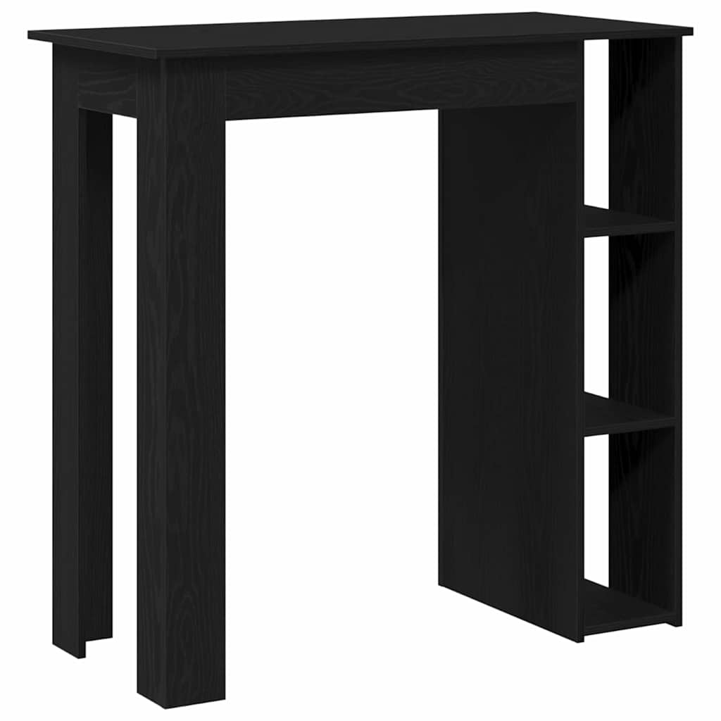vidaXL Stół barowy z półką Czarny Dąb 102 x 50 x 103,5 cm