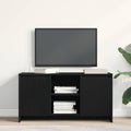 vidaXL Szafka pod telewizor Czarny Dąb 102 x 37,5 x 52,5 cm