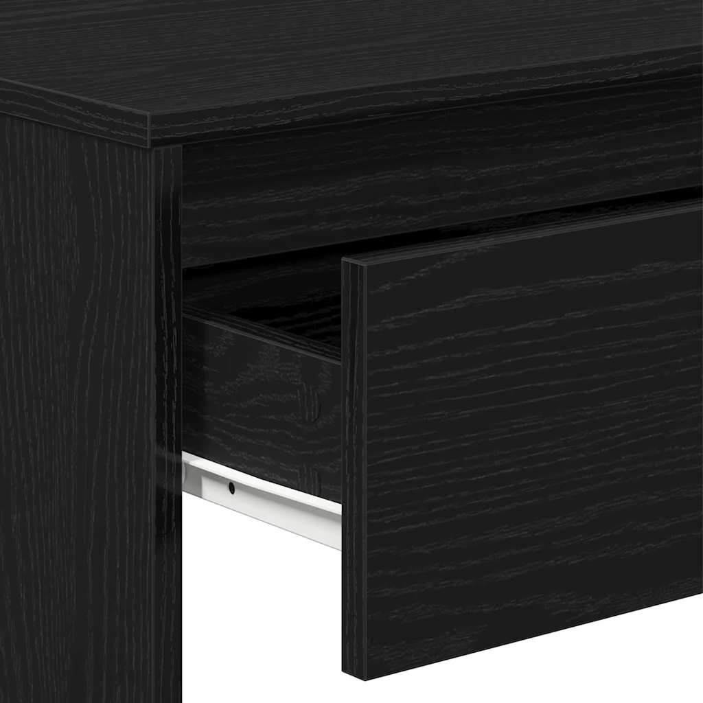 vidaXL Konsola Czarny Dąb 100 x 35 x 76,5 cm Materiał drewnopochodny