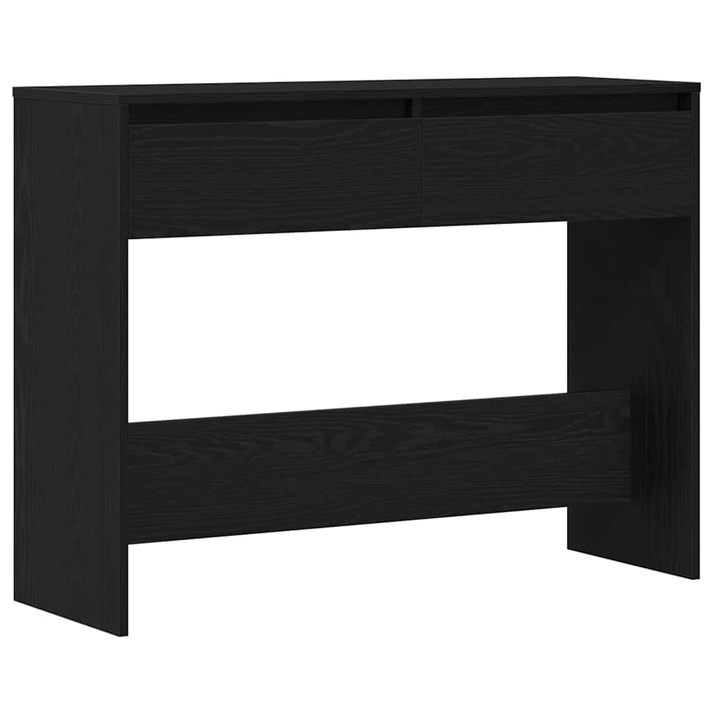 vidaXL Konsola Czarny Dąb 100 x 35 x 76,5 cm Materiał drewnopochodny