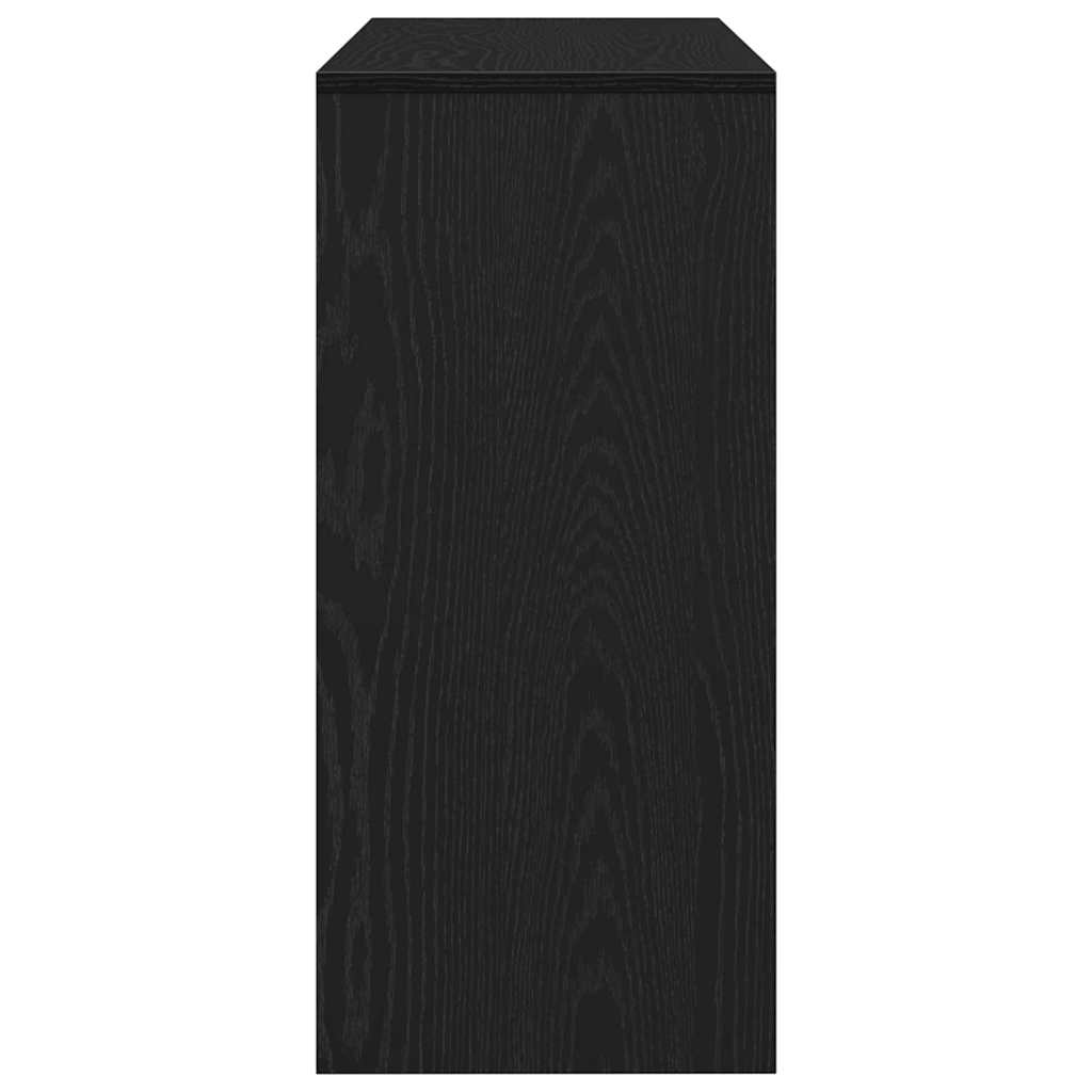 vidaXL Konsola Czarny Dąb 100 x 35 x 76,5 cm Materiał drewnopochodny