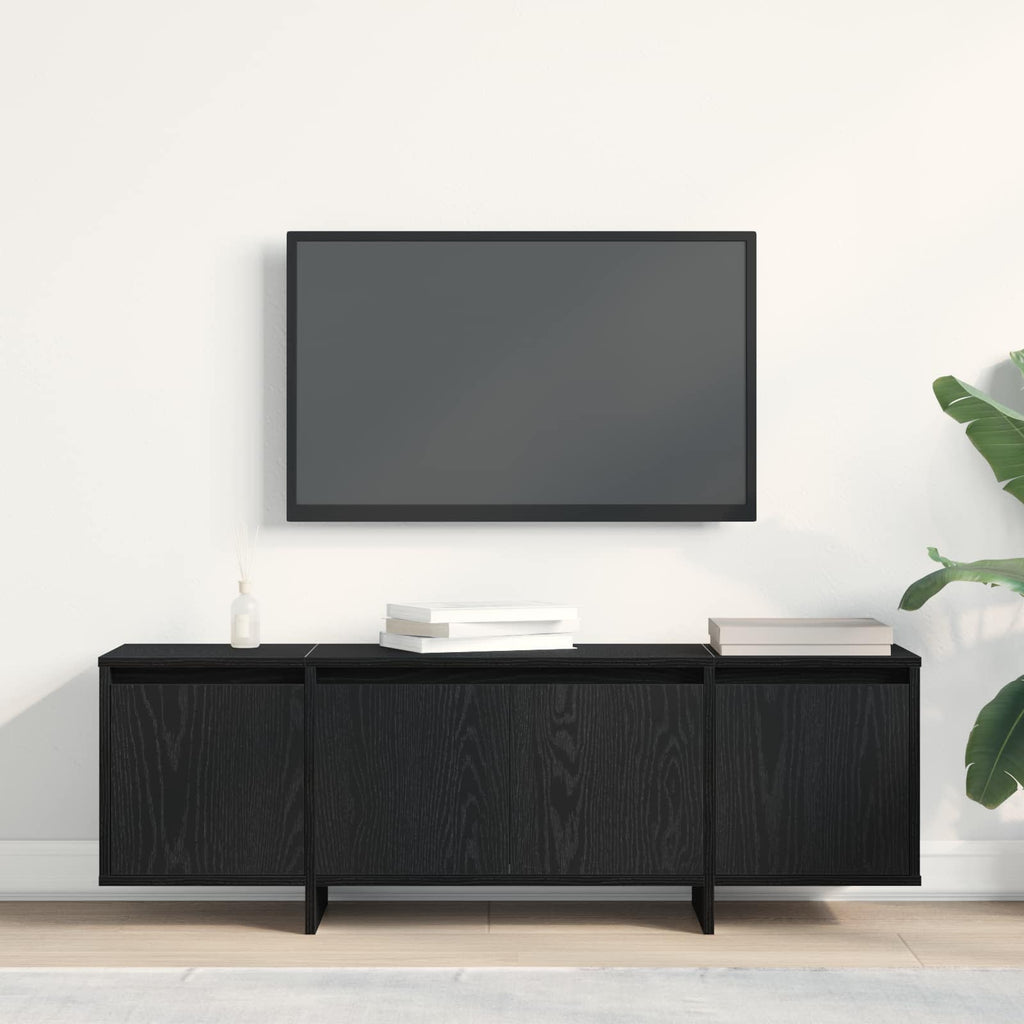 vidaXL Szafka pod telewizor Czarny Dąb 120 x 30 x 40,5 cm
