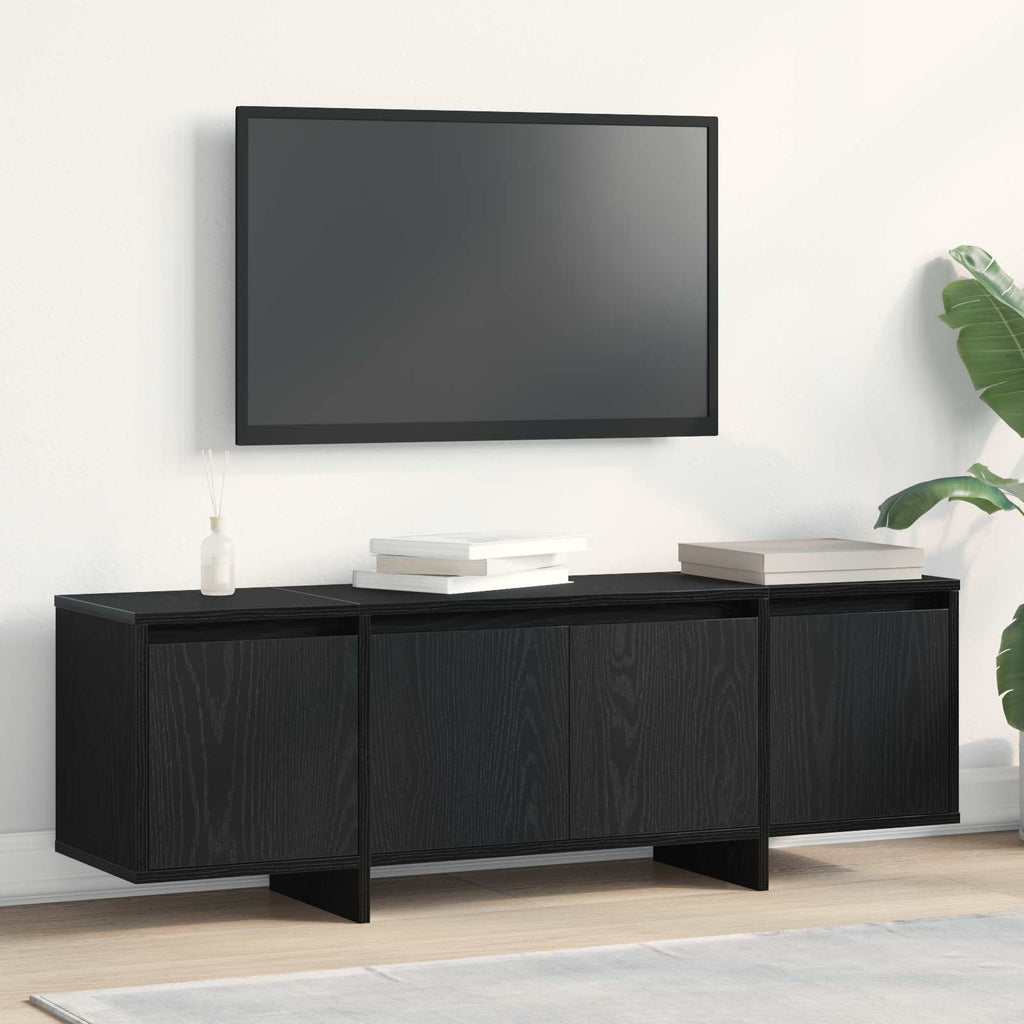 vidaXL Szafka pod telewizor Czarny Dąb 120 x 30 x 40,5 cm