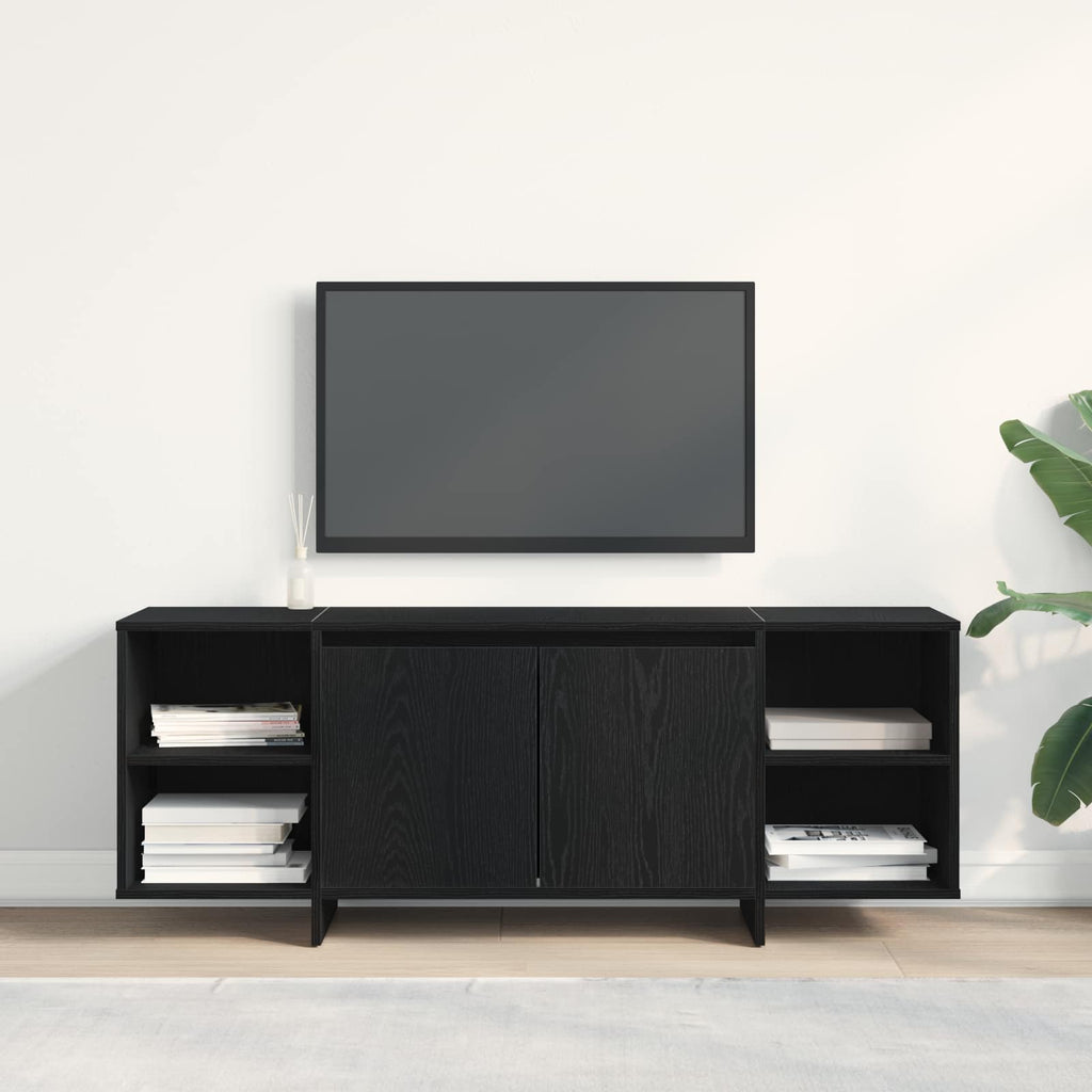 vidaXL Szafka pod telewizor 130 x 35 x 50 cm Czarny dąb