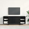 vidaXL Szafka pod telewizor 130 x 35 x 50 cm Czarny dąb