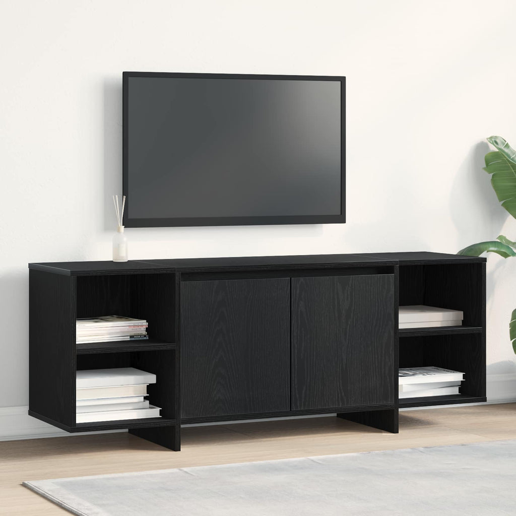 vidaXL Szafka pod telewizor 130 x 35 x 50 cm Czarny dąb