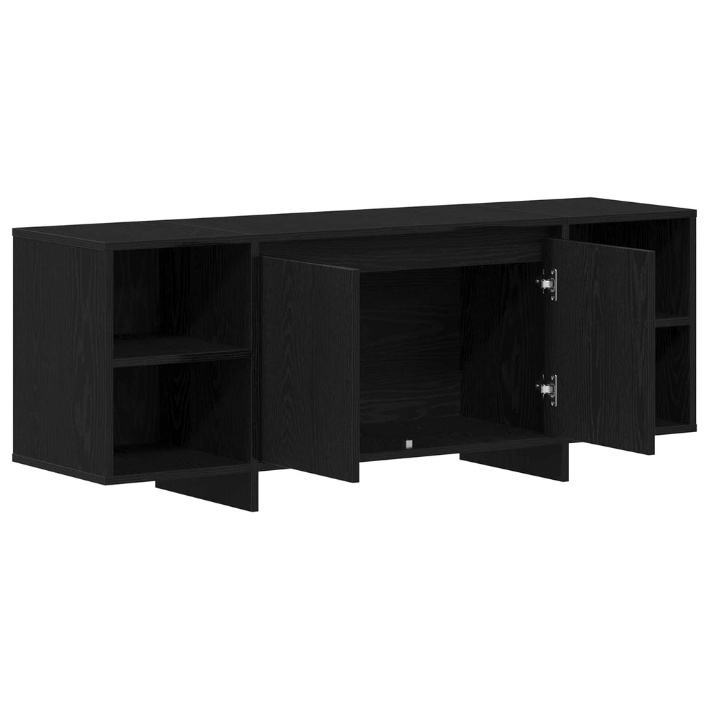 vidaXL Szafka pod telewizor 130 x 35 x 50 cm Czarny dąb