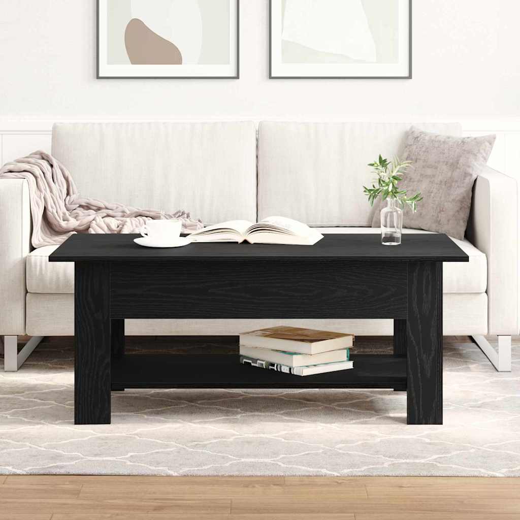 vidaXL Stolik kawowy Czarny Dąb 102 x 55 x 42 cm