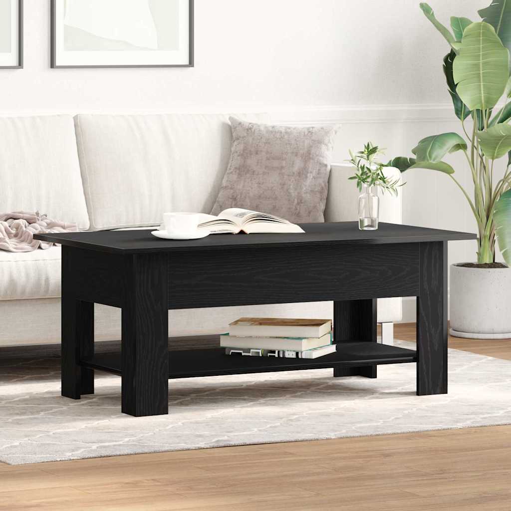 vidaXL Stolik kawowy Czarny Dąb 102 x 55 x 42 cm