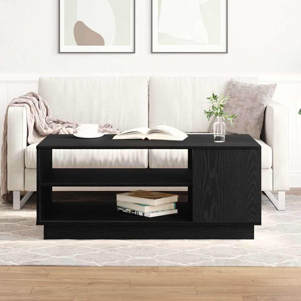 vidaXL Stolik kawowy Czarny Dąb 102 x 55 x 43 cm