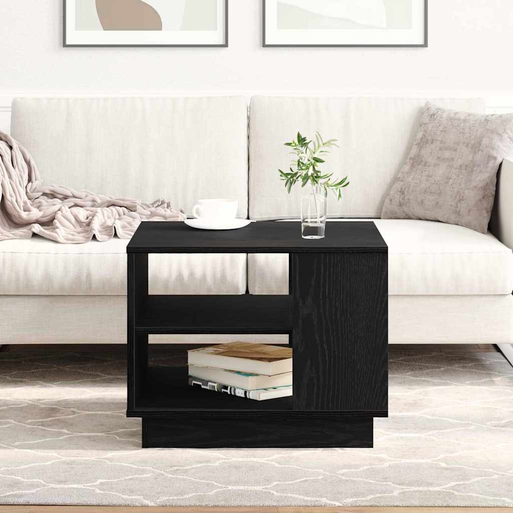 vidaXL Stolik kawowy Czarny Dąb 55 x 55 x 42 cm
