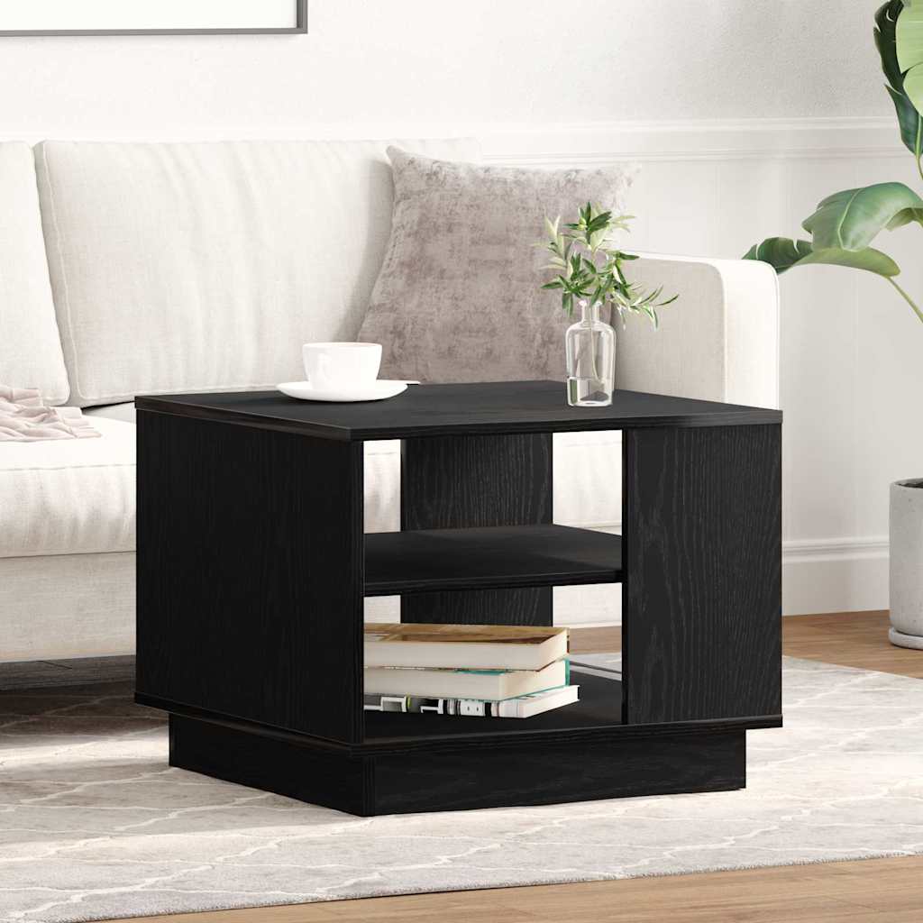 vidaXL Stolik kawowy Czarny Dąb 55 x 55 x 42 cm