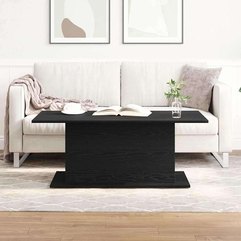 vidaXL Stolik kawowy Czarny Dąb 102 x 55,5 x 40 cm