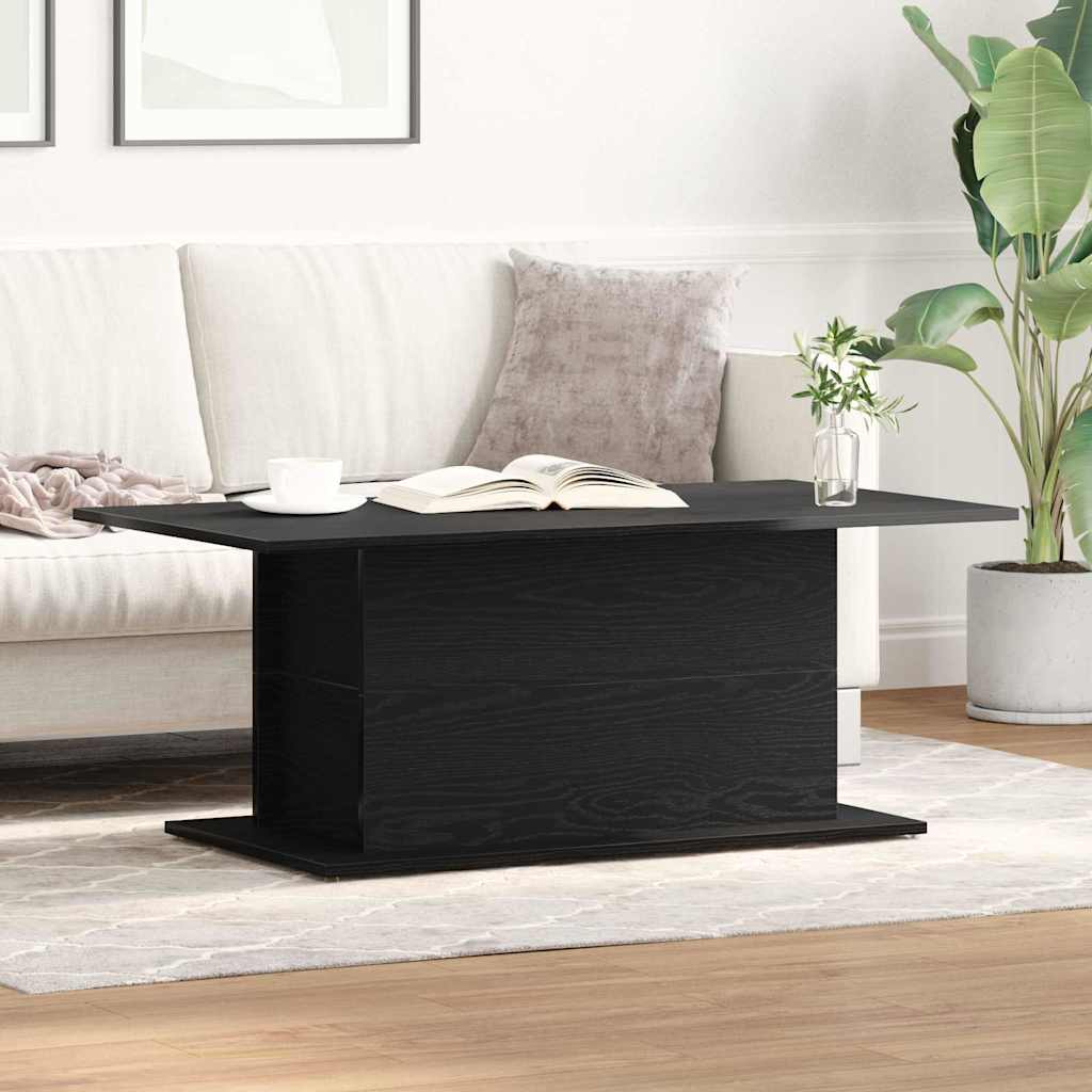vidaXL Stolik kawowy Czarny Dąb 102 x 55,5 x 40 cm