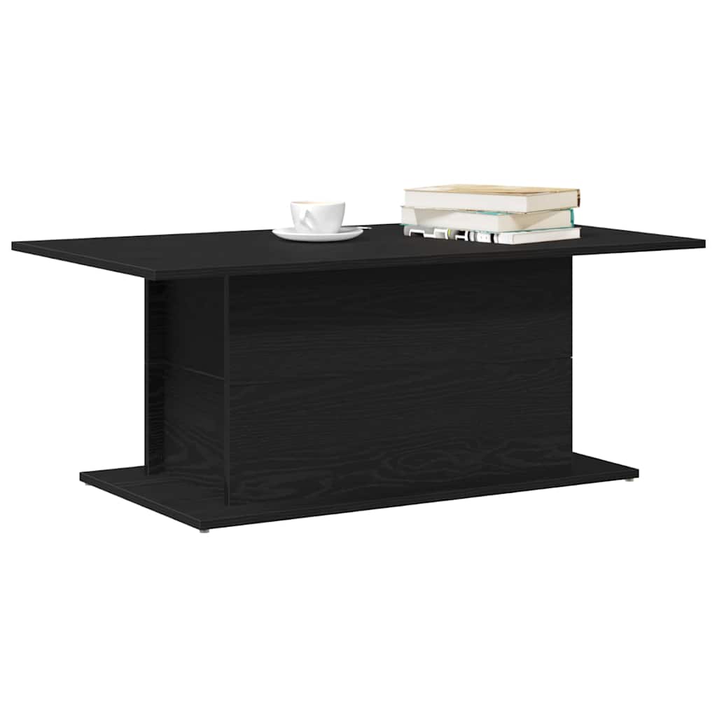 vidaXL Stolik kawowy Czarny Dąb 102 x 55,5 x 40 cm