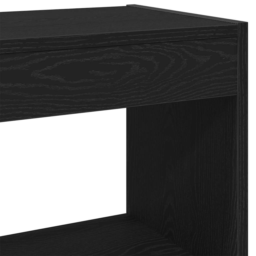 vidaXL Szafka na książki 2 pcs Czarny Dąb 80 x 30 x 72 cm